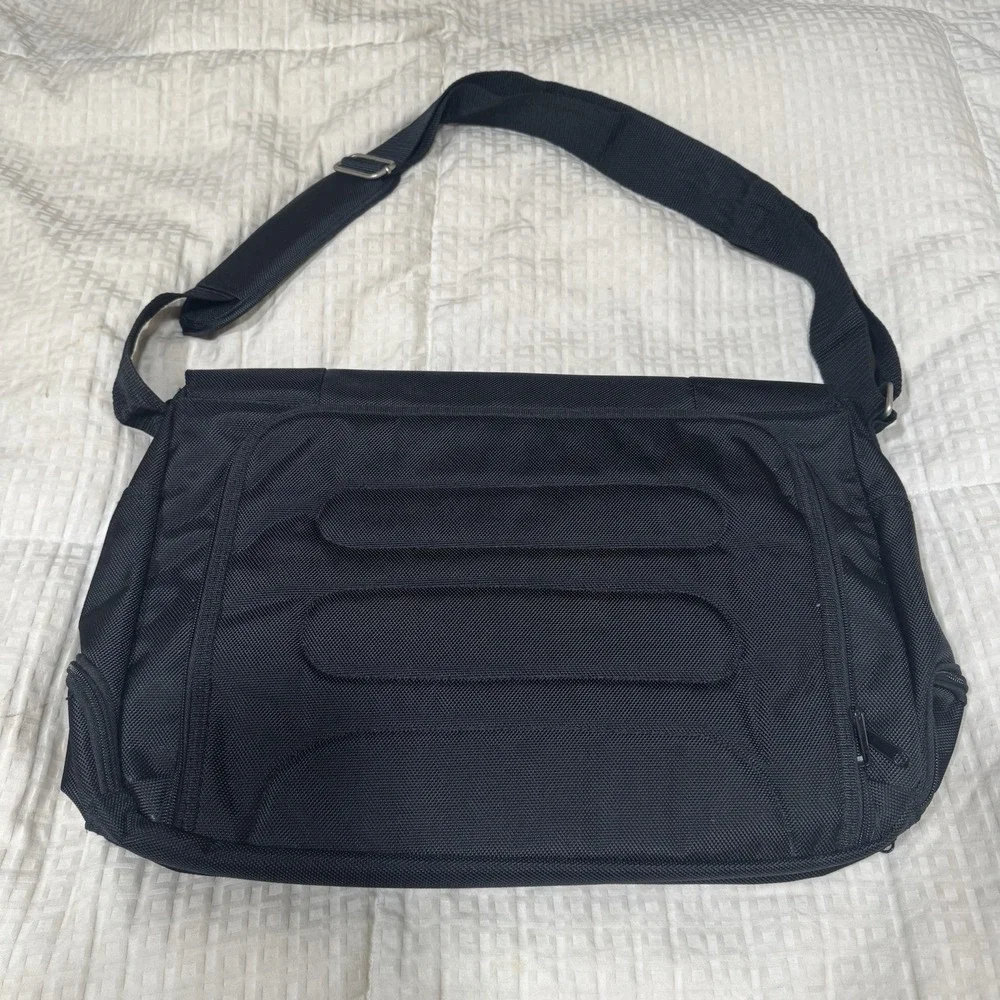 Vintage Goldman Sachs Laptop Messenger Bag Canvas Shoulder Black Travel